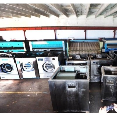 渭南澄城二手水洗厂工业洗衣机折叠机烫平机