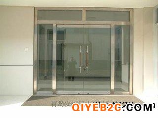天津安装玻璃门，天津专业安装玻璃门，地弹簧玻璃门