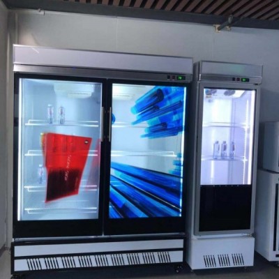 东莞惠华电子厂家热销产品55寸透明液晶显示冰箱门