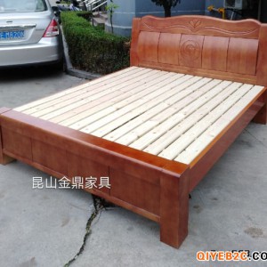 工厂亏本甩卖全新高档橡木床，实木双人床