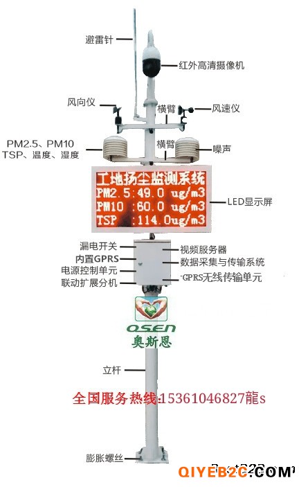 广州建筑工程扬尘污染噪声在线监测设备带环保认证