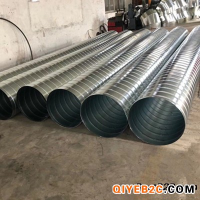 广东江门优质白铁皮吸尘管道 螺旋风管生产厂家