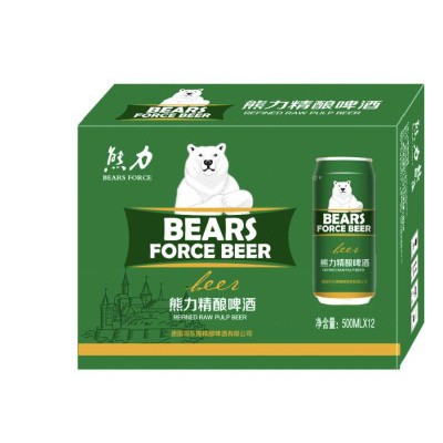 熊力啤酒原麦易拉罐啤酒