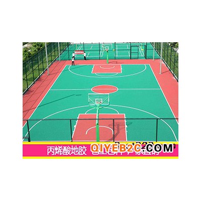 篮球场塑胶面层翻新天津硅PU篮球场画线