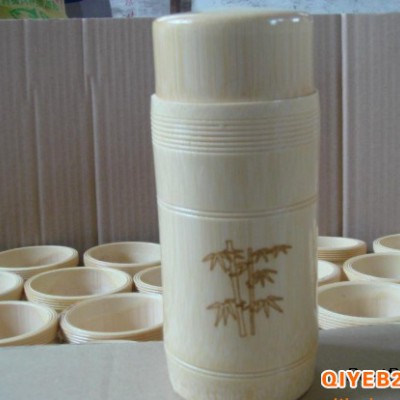 公司茶具茶杯竹制礼品上面激光雕刻文字或图案