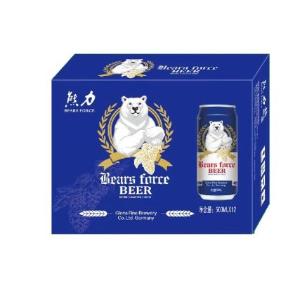 熊力品牌易拉罐熊力啤酒