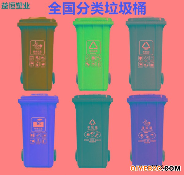 户外环卫塑料垃圾桶街道物业厨余商用酒店分类垃圾箱