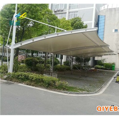 上海崇明县城桥镇膜结构停车棚施工注意的四点事项