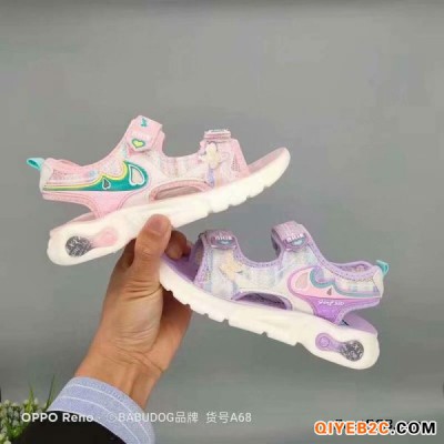 浙江温州2021夏季新款中大童上线休闲运动凉鞋批发