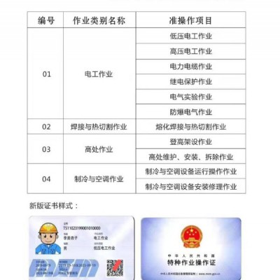 重庆渝北区电工证复审报名资料