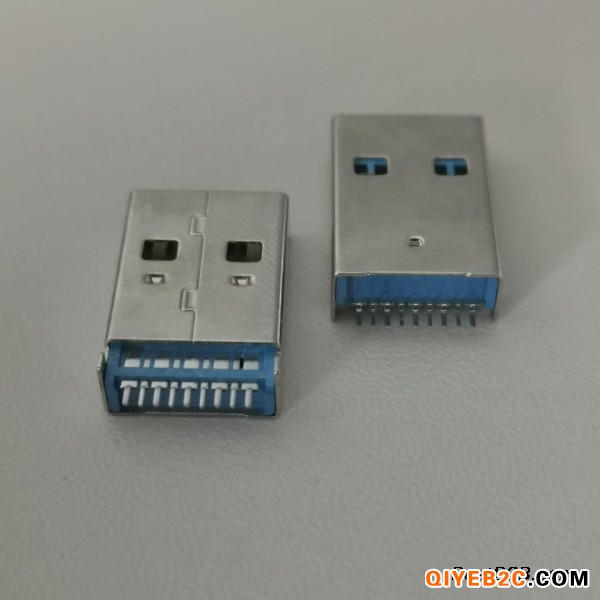 A公3.0 沉板贴板 反向USB公头 沉板9P