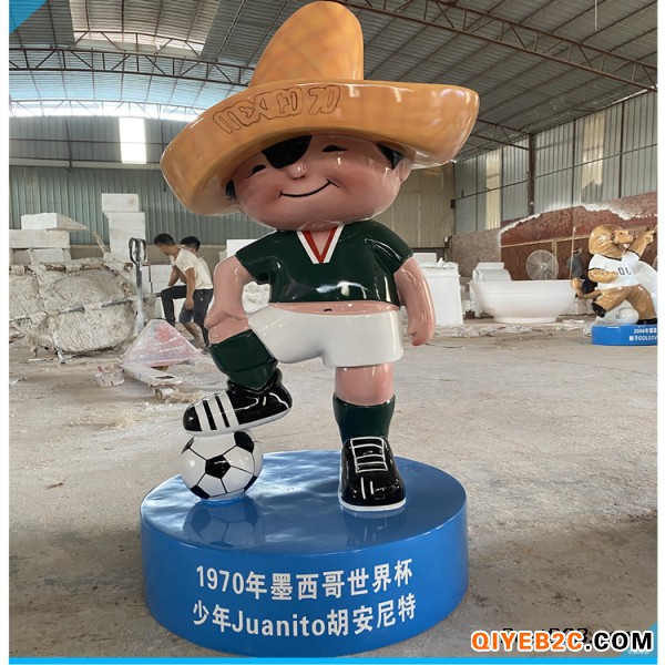 广州定制玻璃钢运动员吉祥物卡通雕塑造型