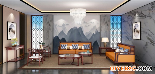 广州 木言木语新中式实木沙发高档时尚实木沙发