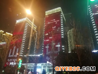 2021郑州地标平顶山银行CBD灯光秀广告