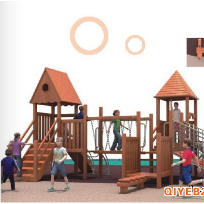 湖南儿童幼儿园大型玩具木质滑滑梯组合组合