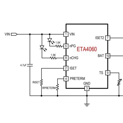 钰泰半导体ETA4060线性充电IC,高耐压30V