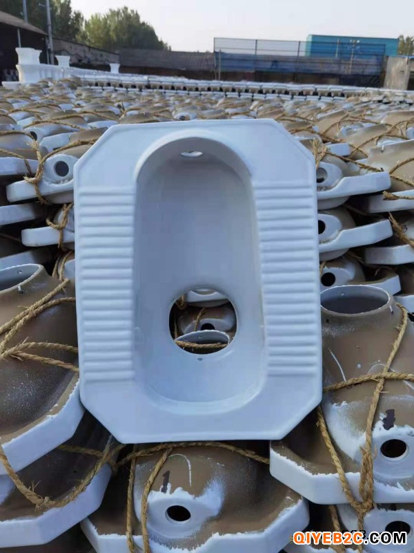 农村家用陶瓷坐便器 旱厕直冲型大口坐便器 含盖子