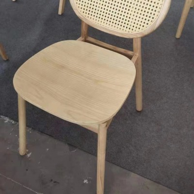 定制餐厅餐椅火锅店藤编餐椅快餐店餐椅实木餐椅