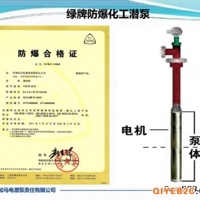 绿牌零区防爆化工潜泵于长轴液下泵的区别