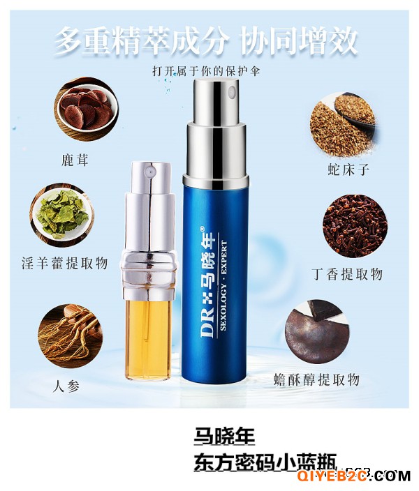 马晓年东方密码小蓝瓶延时喷剂高质感助早泄产品品牌